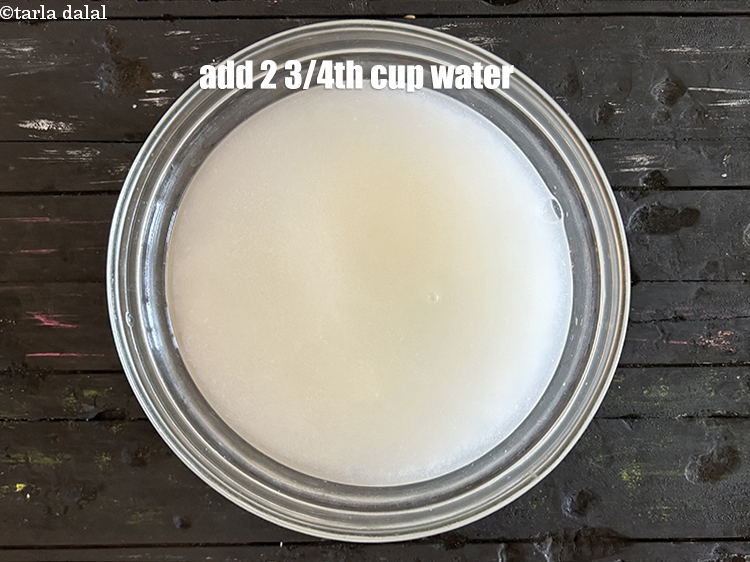 Step 5 – Add <strong>2 3/4th&nbsp;</strong>cups&nbsp;water.