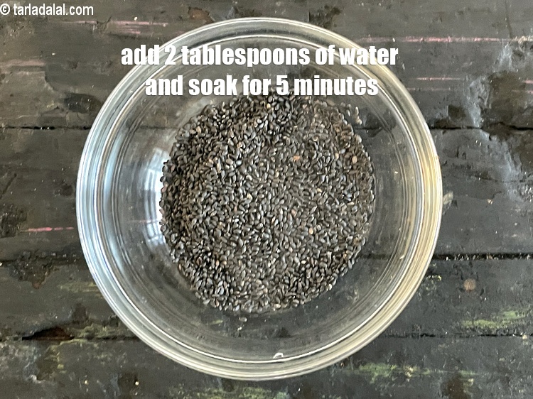 Step 4 – Add 2 tablespoons water and soak for 5 mintues.