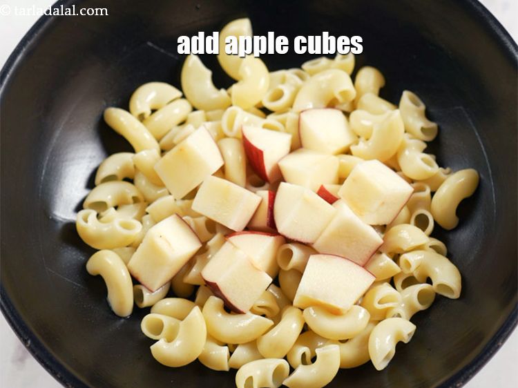 Step 4 – Add 1/2 cup apple cubes.