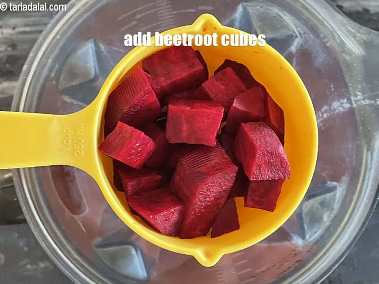Step 7 – <html><head></head><body><p>Add&nbsp;3/4 cup&nbsp;<a href="glossary-beetroot-cubes-2419i">beetroot cubes</a>.</p></body></html>