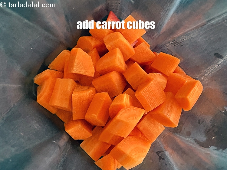Step 6 – Add&nbsp;<meta charset="UTF-8" />1 cup&nbsp;<a href="glossary-carrot-cubes-730i">carrot cubes</a>.