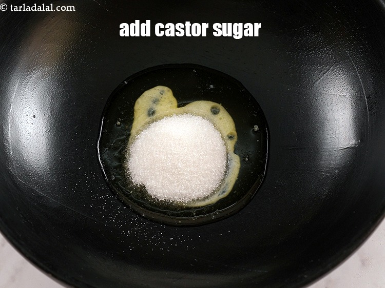 Step 4 – Add 1 tbsp <a href="https://www.tarladalal.com/glossary-castor-sugar-279i">castor sugar</a>.