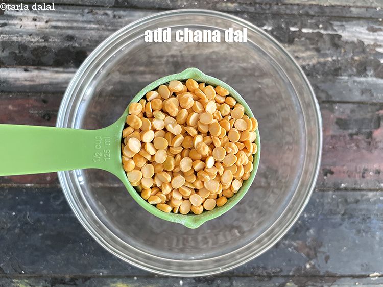Step 5 – Add&nbsp;<meta charset="UTF-8" />1 cup&nbsp;<a href="glossary-chana-dal-split-bengal-gram-285i">chana dal (split bengal gram)</a>.