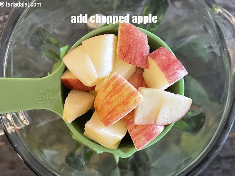 Step 5 – Add&nbsp;<meta charset="UTF-8" />1/2 cup&nbsp;roughly&nbsp;<a href="glossary-chopped-apple-56i">chopped apple</a>.