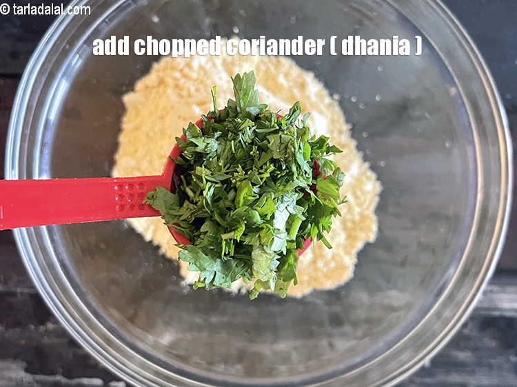 Step 4 – Add&nbsp;<meta charset="UTF-8" />2 tbsp&nbsp;finely&nbsp;<a href="glossary-chopped-coriander-783i">chopped coriander (dhania)</a>.