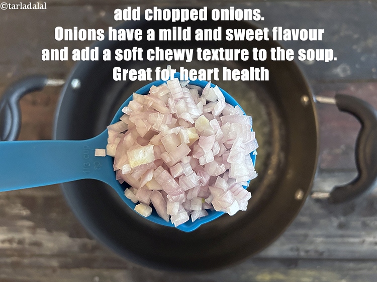 Step 10 – <meta charset="UTF-8" /> Add 1/3 cup&nbsp;chopped&nbsp;<a href="glossary-onions-pyaz-pyaaz-kanda-548i">onions</a>.&nbsp;Onions have a mild, sweet flavor that complements the …