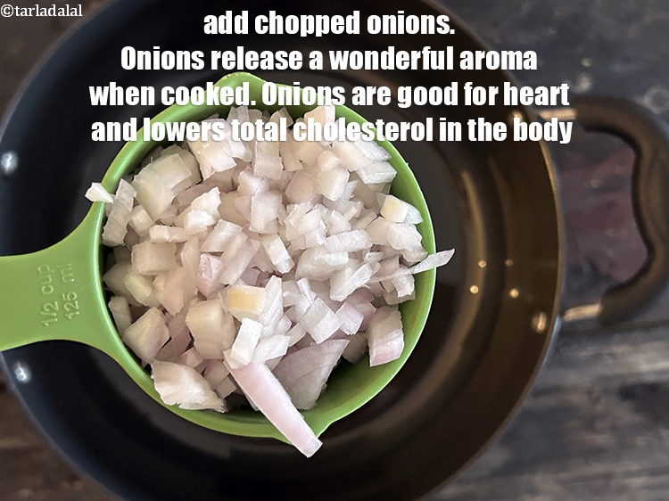 Step 27 – <meta charset="UTF-8" />Add&nbsp;<a href="glossary-chopped-onions-722i">chopped onions</a>.&nbsp;Onions release a wonderful aroma when cooked, which makes the soup …