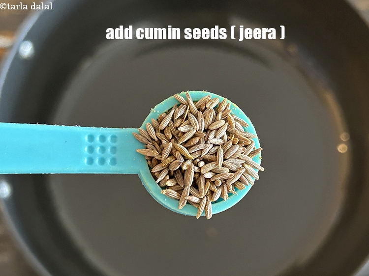 Step 4 – Add&nbsp;<meta charset="UTF-8" /><strong>1/2 tsp&nbsp;cumin seeds (jeera).</strong>