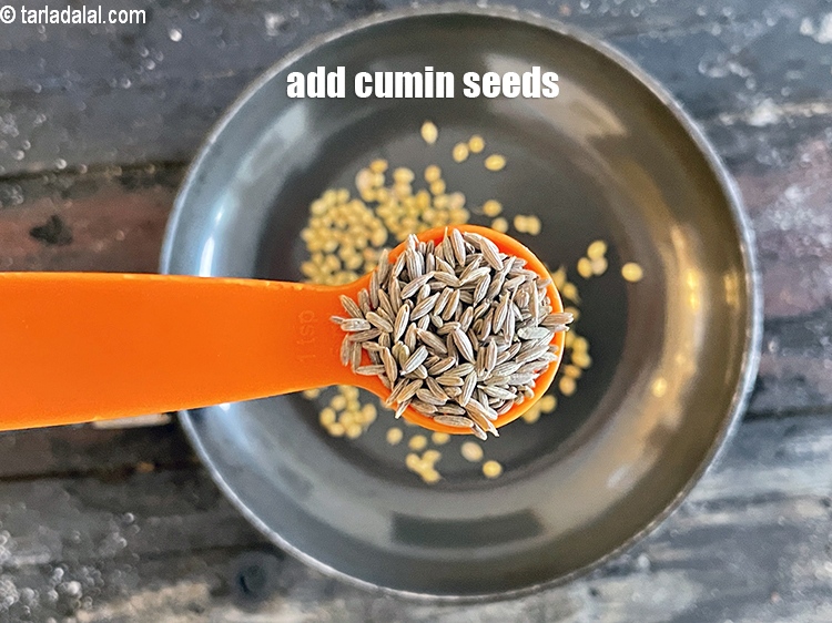 Step 10 – Add&nbsp;<meta charset="UTF-8" />1 1/2 tsp&nbsp;<a href="glossary-cumin-seeds-jeera-zeera-381i">cumin seeds (jeera)</a>.