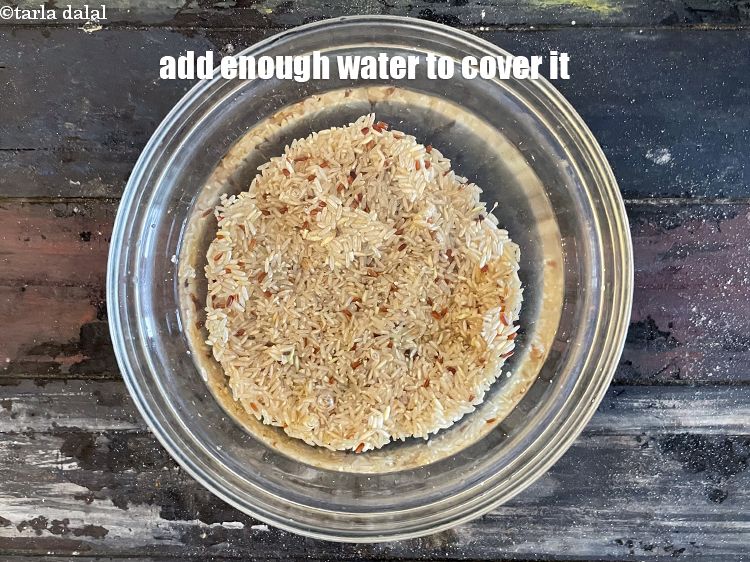 Step 4 – Add enough water to cover it.