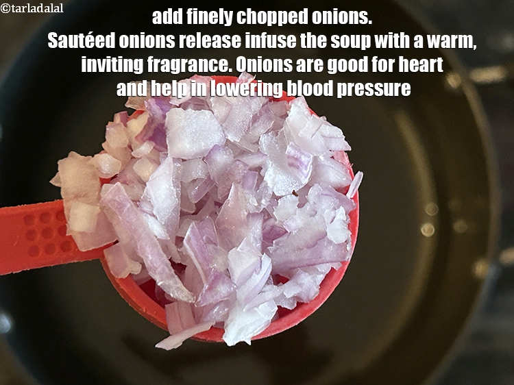 Step 33 – <meta charset="UTF-8" /> Add&nbsp;finely&nbsp;<a href="glossary-chopped-onions-722i">chopped onions</a>.&nbsp;Saut&eacute;ed onions release aromatic compounds that bloom and infuse the …