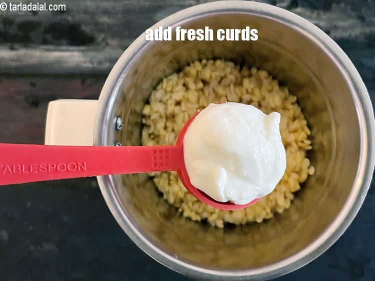 Step 12 – Add 2&nbsp;tbsp&nbsp;fresh&nbsp;<a href="glossary-curd-dahi-yogurt-yoghurt-383i">curds (dahi)</a>.
