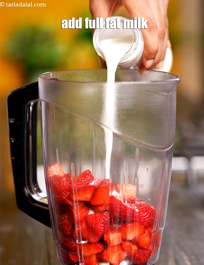 Step 4 – Add 1 cup full fat <a href="https://www.tarladalal.com/glossary-milk-doodh-full-cream-milk-514i">milk</a>.