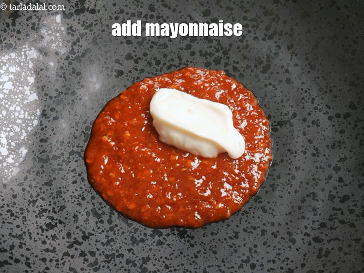 Step 4 – Add 2 tbsp <a href="https://www.tarladalal.com/glossary-mayonnaise-505i">mayonnaise</a>.