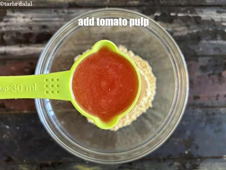 Step 10 – Add&nbsp;<!--%3Cmeta%20charset%3D%22UTF-8%22%20%2F%3E-->1/4 cup&nbsp;fresh&nbsp;<a href="glossary-tomato-pulp-tamatar-ka-pulp-1039i">tomato pulp</a>.