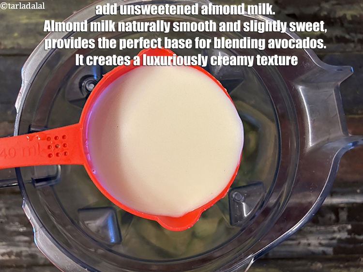 Step 6 – Add&nbsp;<meta charset="UTF-8" />2 cups&nbsp;readymade&nbsp;<a href="glossary-unsweetened-almond-milk-badam-ka-doodh-2555i">unsweetened almond milk</a>.&nbsp;<meta charset="UTF-8" />Almond milk, naturally smooth and slightly sweet, …