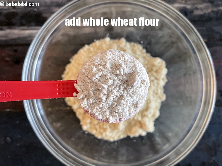 Step 19 – Add 6&nbsp;tbsp&nbsp;&nbsp;<a href="glossary-whole-wheat-flour-gehun-ka-atta-gehun-ka-aata-429i">whole wheat flour (gehun ka atta)</a>.&nbsp;