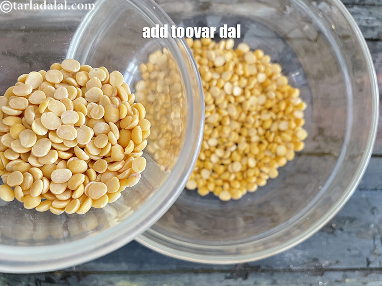 Step 4 – Add&nbsp;<meta charset="UTF-8" />2 tbsp&nbsp;<a href="glossary-toovar-dal-arhar-dal-toor-dal-split-pigeon-peas-tur-dal-955i">toovar (arhar) dal</a>.