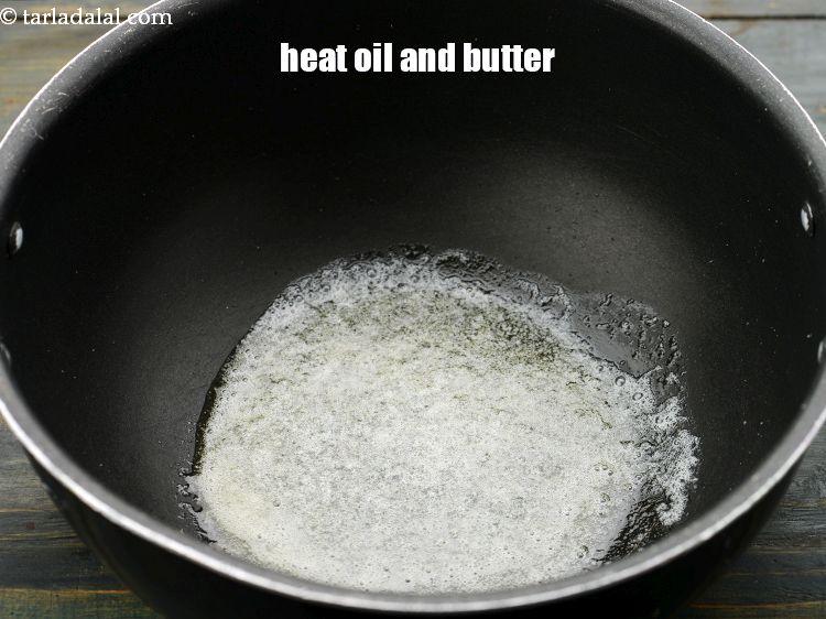Step 9 – Heat the oil and butter and cook for 30 seconds.