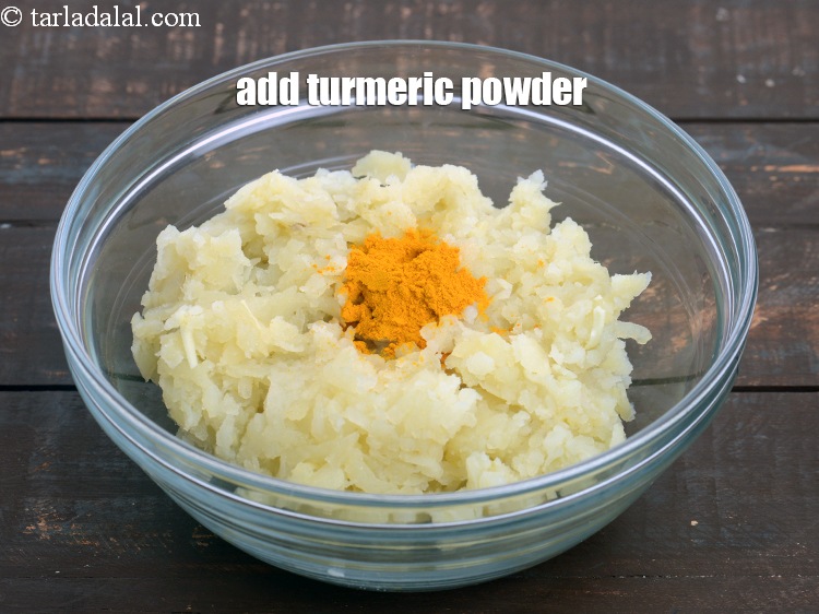 Step 6 – Add 1/2 tsp&nbsp;<a href="https://tarladalal.com/glossary-turmeric-powder-haldi-645i">turmeric powder (haldi)</a>.&nbsp;