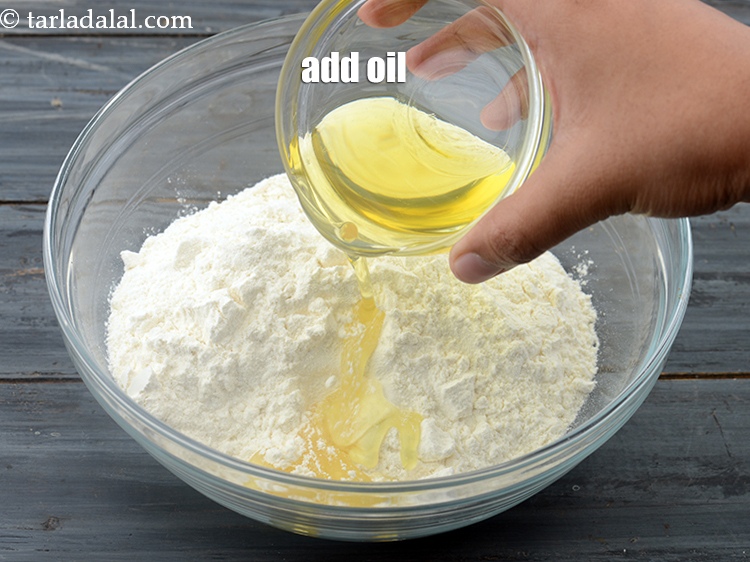 Step 5 – Add &frac14; cup oil.