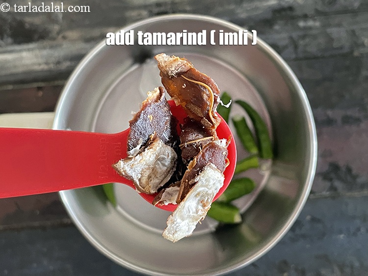 Step 4 – Add 3&nbsp;tbsp&nbsp;<a href="glossary-tamarind-imli-630i">tamarind (imli)</a>.