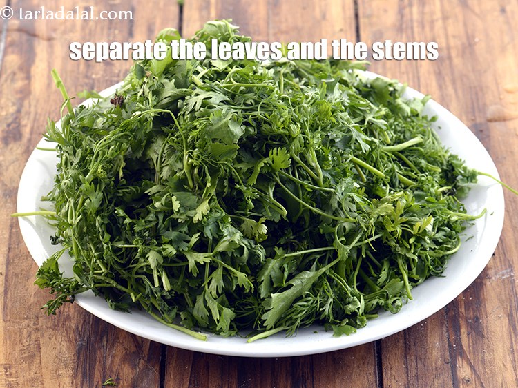 Step 4 – Separate the leaves and the stems. We are only going to use the leaves and …