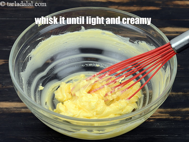 Step 4 – Whisk it until light and creamy.