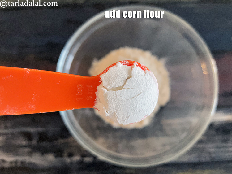 Step 6 – Add&nbsp;<meta charset="UTF-8" />1 1/2 tsp&nbsp;<a href="glossary-cornflour-cornstarch-maize-starch-corn-flour-112i">cornflour</a>.