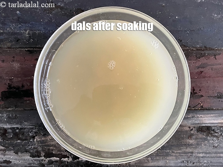 Step 4 – Dals after soaking.