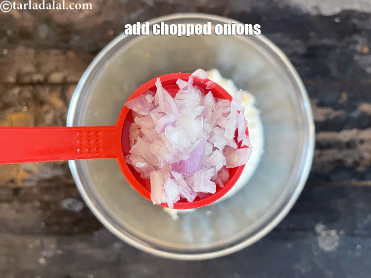 Step 8 – Add&nbsp;<meta charset="UTF-8" />2 tbsp&nbsp;<a href="glossary-chopped-onions-722i">chopped onions</a>.