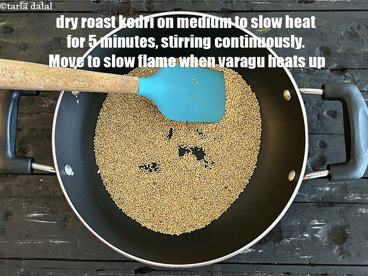 Step 35 – <meta charset="UTF-8" />Dry roast kodri on medium to slow heat for 5 minutes, stirring continuously. …