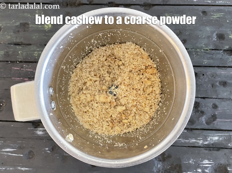 Step 4 – Blend walnuts to a coarse powder.