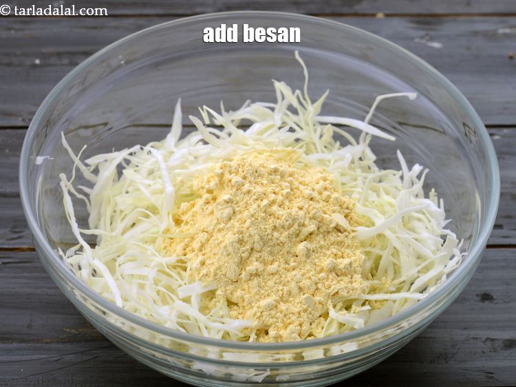 Step 5 – Add 5 tbsp&nbsp;<a href="https://www.tarladalal.com/glossary-besan-chana-dal-flour-bengal-gram-flour-952i">besan (bengal gram flour)</a>. We have used 5 tbsp of besan, but …