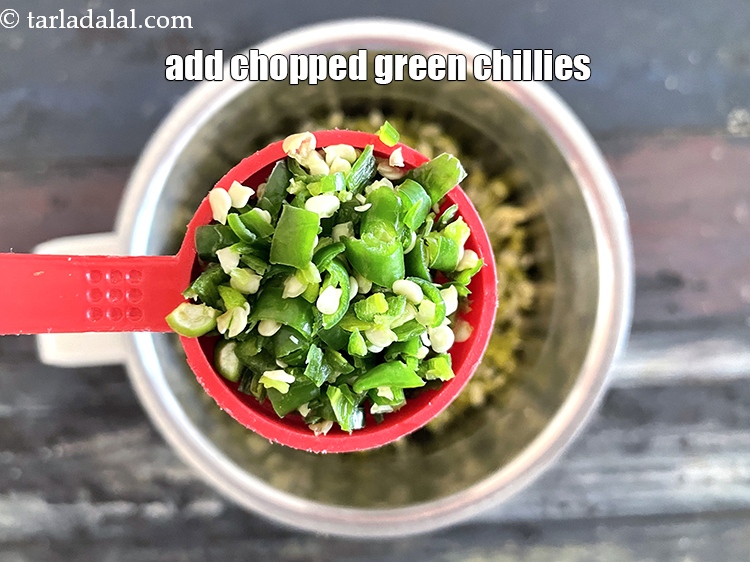 Step 11 – Add&nbsp;1 tbsp&nbsp;roughly&nbsp;<a href="glossary-chopped-green-chilli-820i">chopped green chillies</a>.
