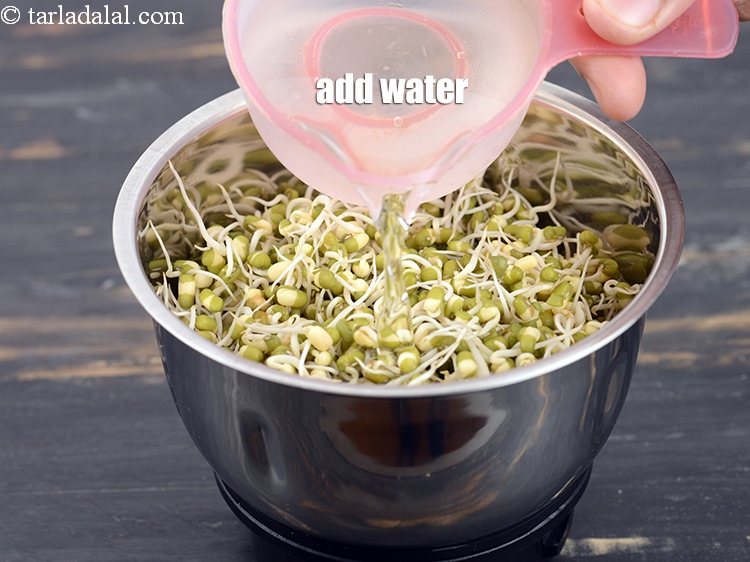 Step 4 – Add &frac12; cup of water.