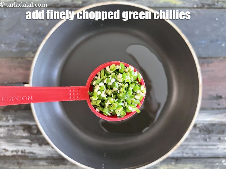 Step 22 – Add&nbsp;<meta charset="UTF-8" />1&nbsp;tbsp&nbsp;finely&nbsp;<a href="glossary-chopped-green-chilli-820i">chopped green chillies</a>. If you want the paratha spicier then add&nbsp;1 1/2&nbsp;tbsp&nbsp;finely&nbsp;chopped …