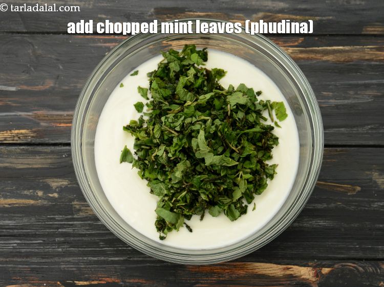 Step 4 – Add 1/2 cup&nbsp;<a href="https://www.tarladalal.com/glossary-chopped-mint-788i">chopped mint leaves (phudina)</a>.&nbsp;<a href="https://www.tarladalal.com/glossary-mint-leaves-521i" target="_blank">Mint (pudina)</a>&nbsp;being an anti-inflammatory reduces the&nbsp;<a href="https://www.tarladalal.com/article-indian-foods-that-cause-inflammation-226">inflammation</a>&nbsp;in …