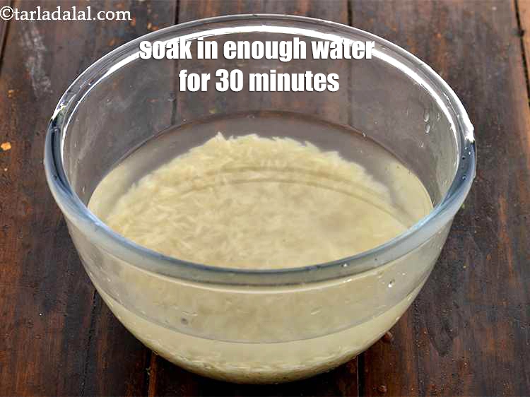 Step 4 – Transfer in a deep bowl and soak in enough water for 30 minutes.