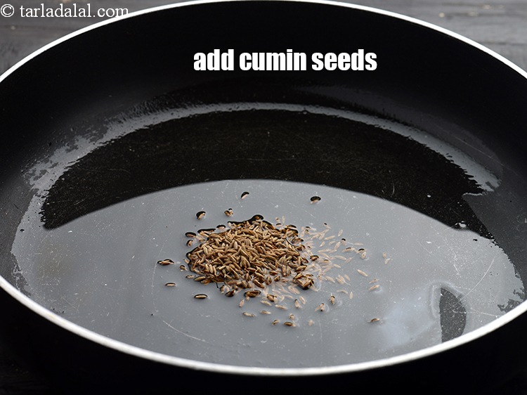 Step 4 – Add 1 tsp <a href="https://www.tarladalal.com/glossary-cumin-seeds-jeera-zeera-381i">cumin seeds (jeera)</a>.