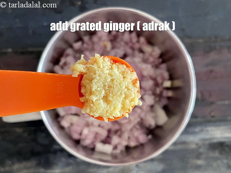 Step 11 – Add&nbsp;<meta charset="UTF-8" />1 tsp&nbsp;<a href="glossary-grated-ginger-943i">grated ginger (adrak)</a>.