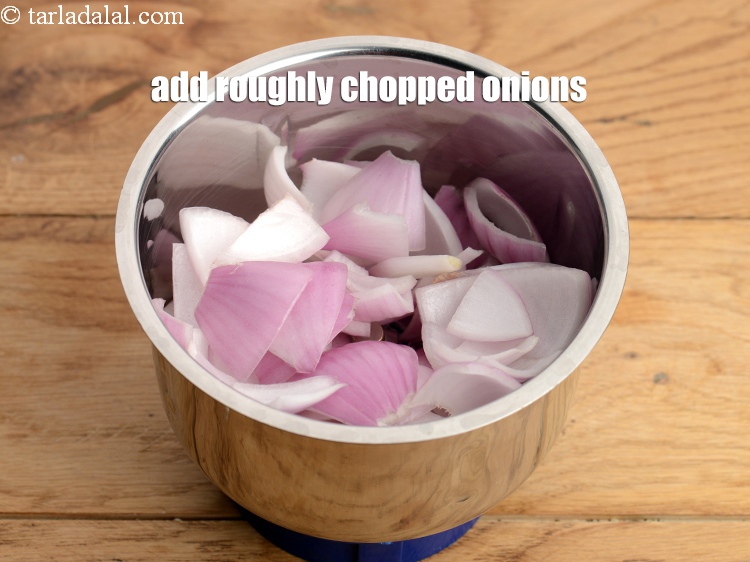 Step 5 – Add 1 cup roughly <a href="https://www.tarladalal.com/glossary-chopped-onions-722i">chopped onions</a>.