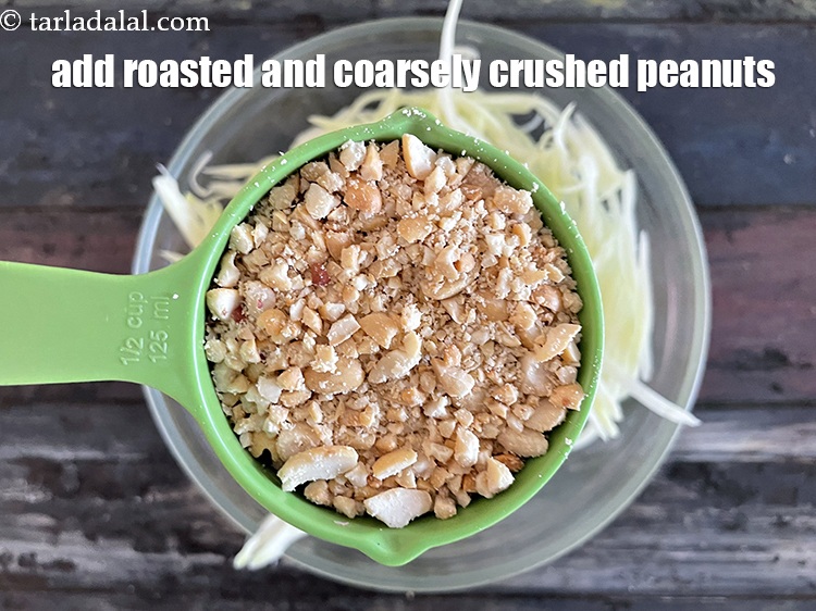 Step 16 – Add&nbsp;<meta charset="UTF-8" />1/2 cup&nbsp;<a href="glossary-roasted-and-crushed-peanuts-1817i">roasted and coarsely crushed peanuts</a>.