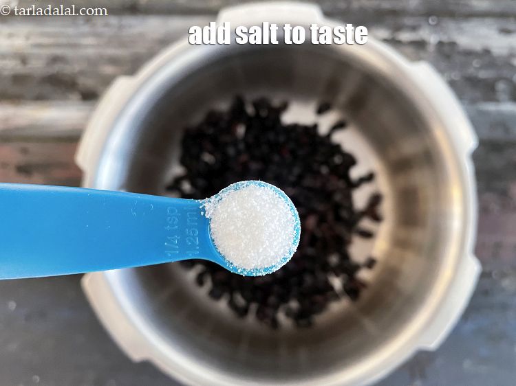 Step 11 – Add salt to taste. Add 1/4 tsp salt.