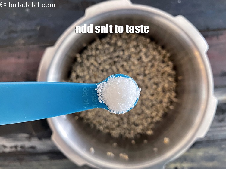 Step 11 – Add salt to taste. We added 1/4 tsp&nbsp;salt.
