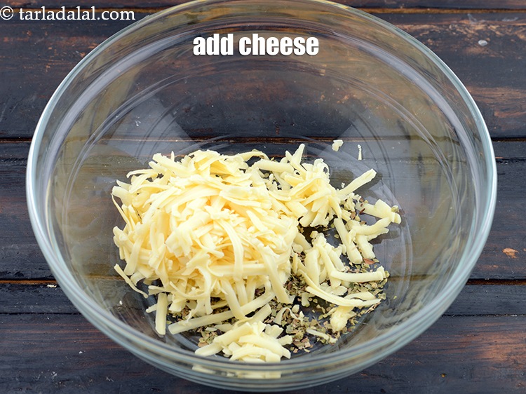 Step 4 – Add 1/2 cup&nbsp;<a href="https://www.tarladalal.com/glossary-grated-processed-cheese-868i">grated processed cheese</a>&nbsp;or&nbsp;<a href="https://www.tarladalal.com/glossary-grated-mozzarella-cheese-1022i">mozzarella cheese</a>. You can also use mozzarella cheese if …