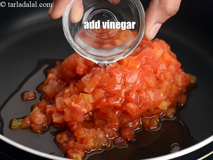 Step 4 – Add 2 tsp <a href="https://www.tarladalal.com/glossary-vinegar-sirka-cooking-vinegar-341i">vinegar</a>.&nbsp;