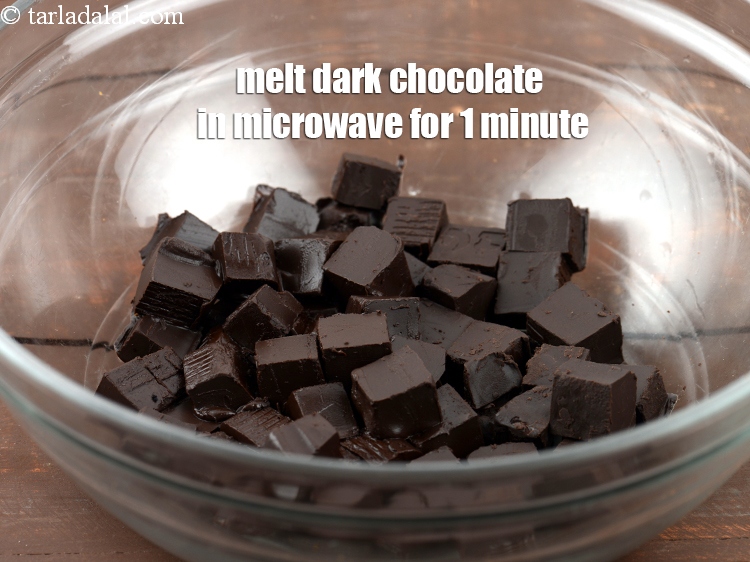 Step 4 – Melt the dark chocolate in a microwave&nbsp;on high for 1 minute.