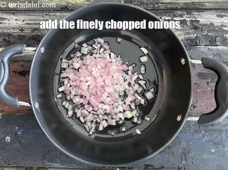 Step 18 – Add&nbsp;<meta charset="UTF-8" />3/4 cup&nbsp;<a href="glossary-chopped-onions-722i">chopped onions</a>.