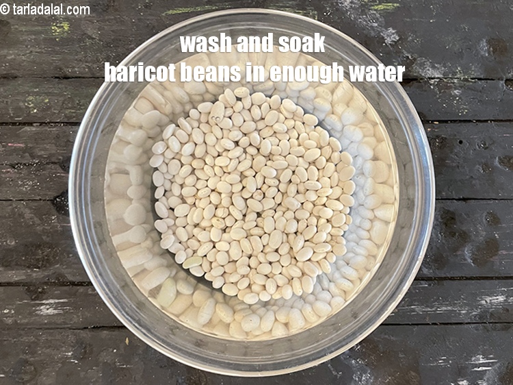 Step 4 – Wash and soak 1/2 cup haricot beans in enough water. This will make 1 1/2 …